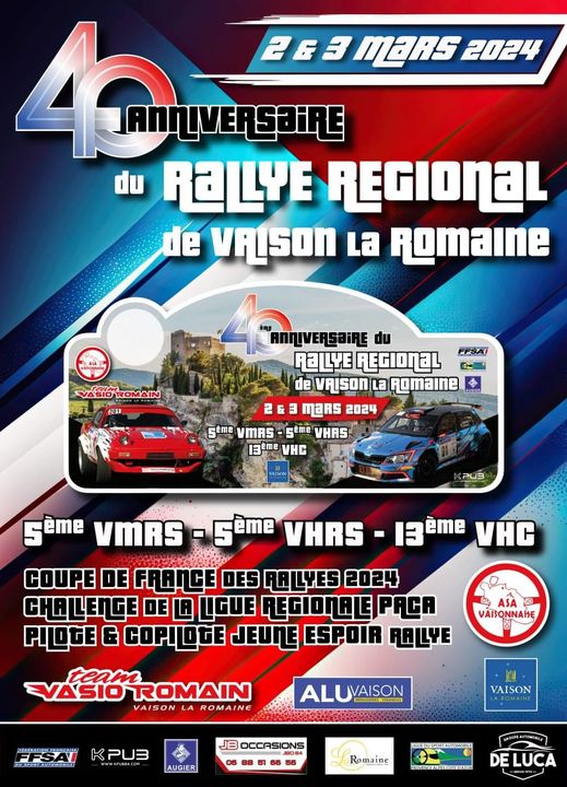 [84] 02-03/03/2024 40ème anniversaire rallye régional Vaison/Romaine 38618610