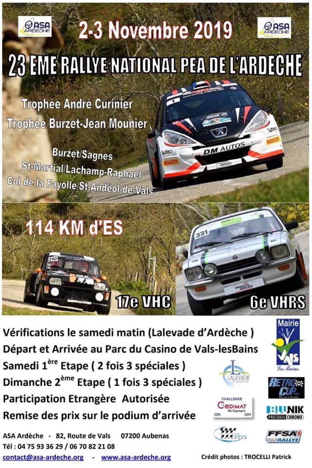 [07] 02-03/11/2019 23ème Rallye de l'Ardèche /17ème VHC/6ème VHRS 68793010