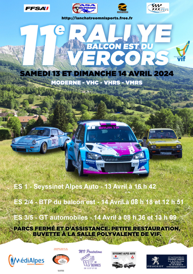 [38] 13-14/04/2024 11ème Rallye Balcons Est du Vercors VHC VHRS Affich46