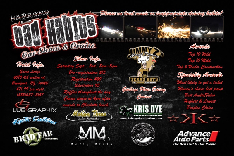Bad Habits Car and Truck Show September 3rd Flyerb10