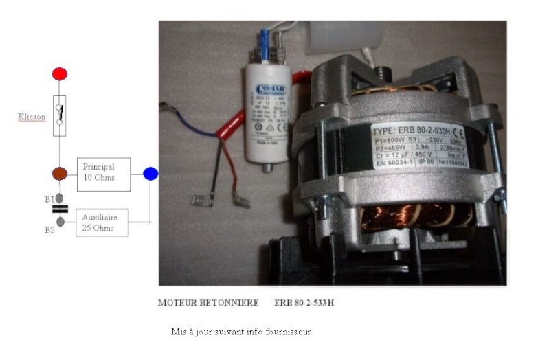 Branchement moteur électrique monophase de betonniere Moteur11