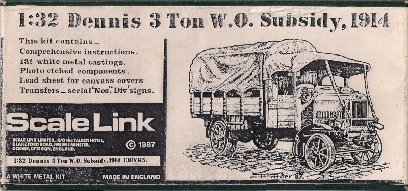 Le camion Dennis 3 Ton W.O. Subsidy, 1914. de chez Scale link  Image101