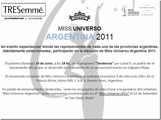 Road to Miss Universo Argentina 2011 26140910