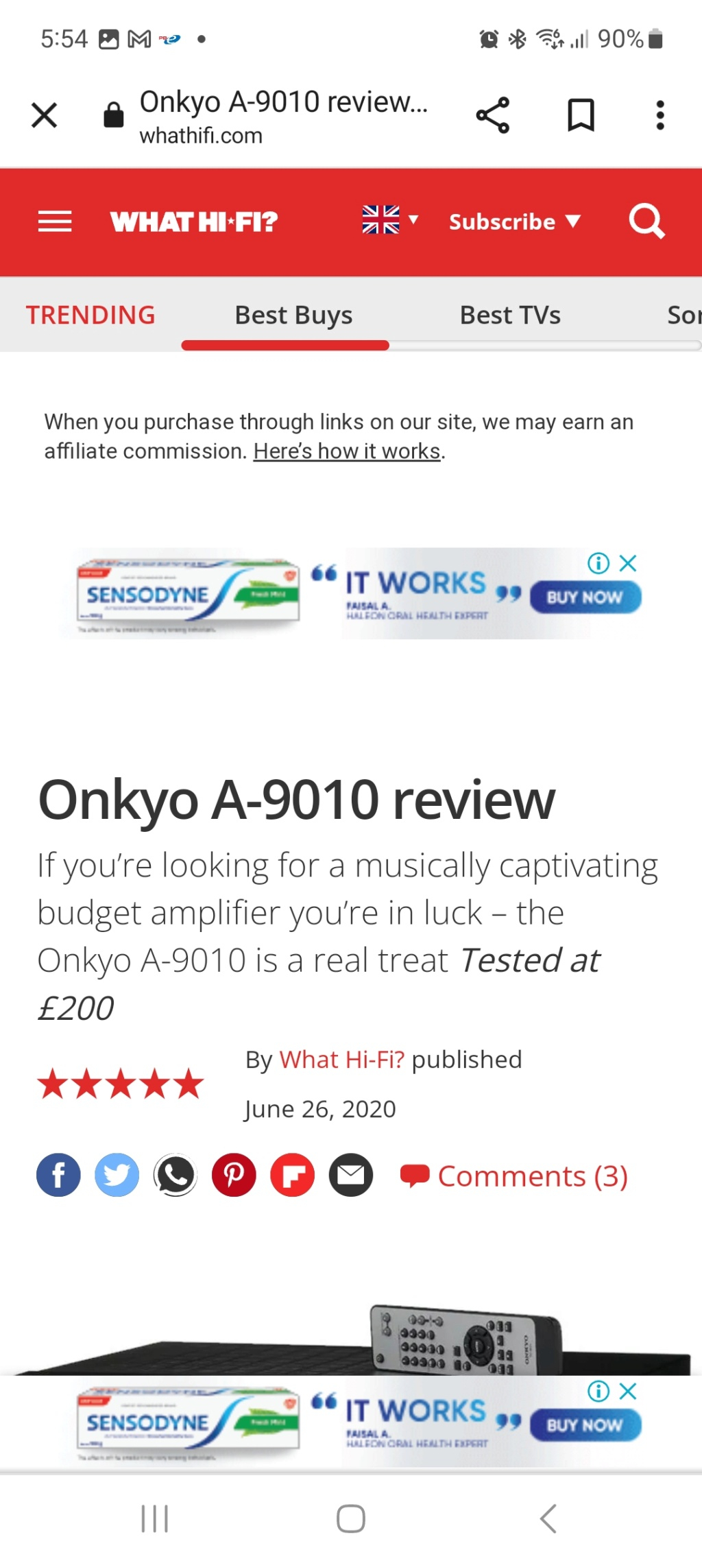 Onkyo Integrated Amplifier A9010 Screen11