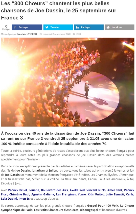 "Les 300 choeurs chantent Joe Dassin" - Le dernier slow - 300_ch14