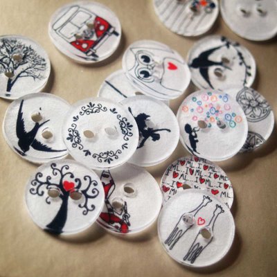 Cute Buttons From Pattern Paper Button10