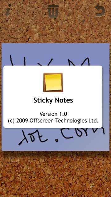 Stickynotes for Symbian 5th Yec05611