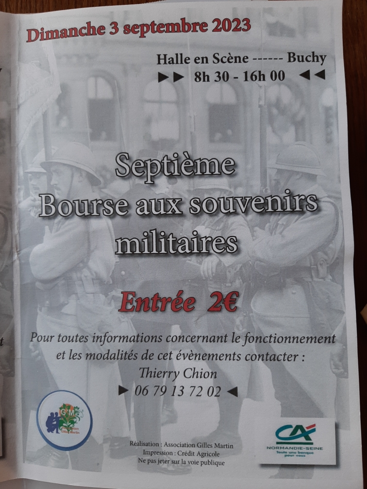 7 eme BOURSE AUX SOUVENIRS MILITAIRES A BUCHY 76 -6174111