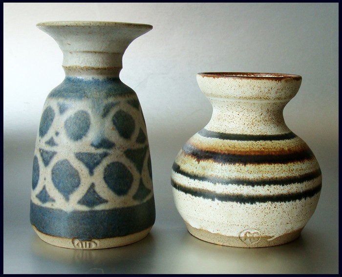 Two Small Pottery Vases (both marked) 710