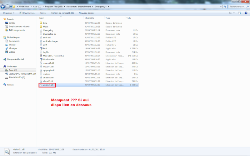 Vision71.dll problme  Visoio10
