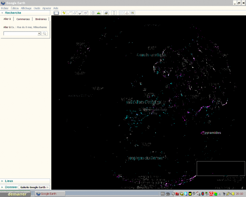 [résolu] Dysfonctionnement de Google Earth - Ecran tout noir G10