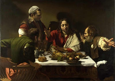 Rembrandt et la figure du Christ//Le Caravage: "Repas à Emma Carava12