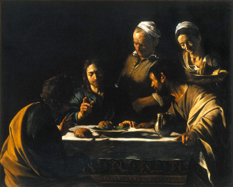 Rembrandt et la figure du Christ//Le Caravage: "Repas à Emma Carava13
