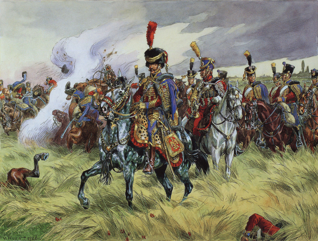 Trompette monté du 9ème Régiment de Hussards vers 1809. 9zome_10