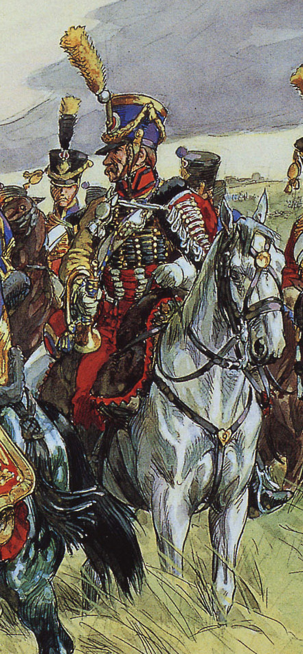 Trompette monté du 9ème Régiment de Hussards vers 1809. 9zome_11