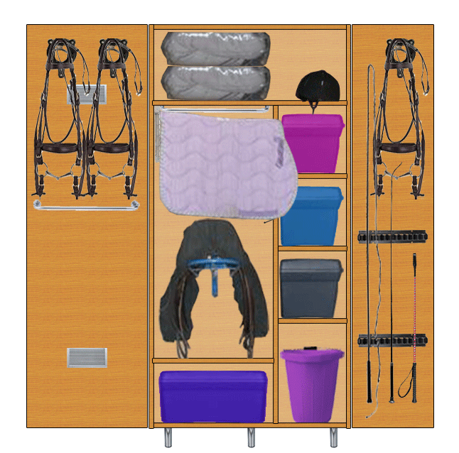 Fabrication d'une armoire de sellerie Armoir15