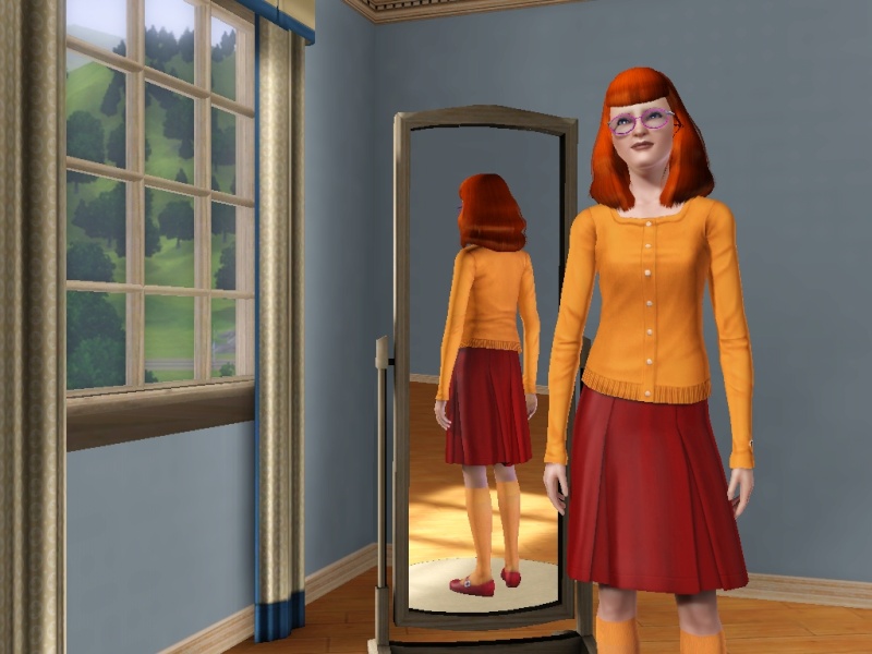 sim-self in Velma's and Daphene's outfits. Scree203