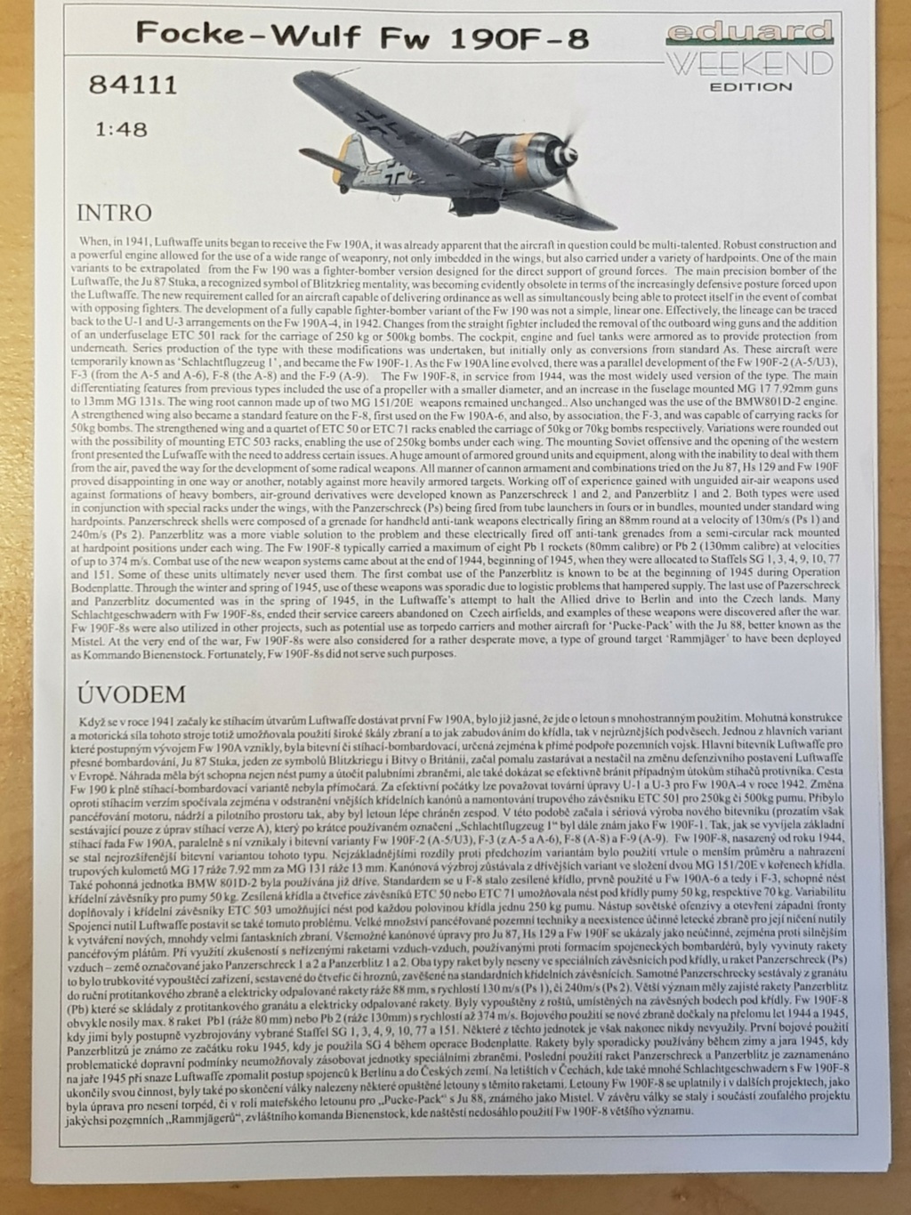 FW 190 F-8 Eduard Weekend Edition  1/48ème  20210910