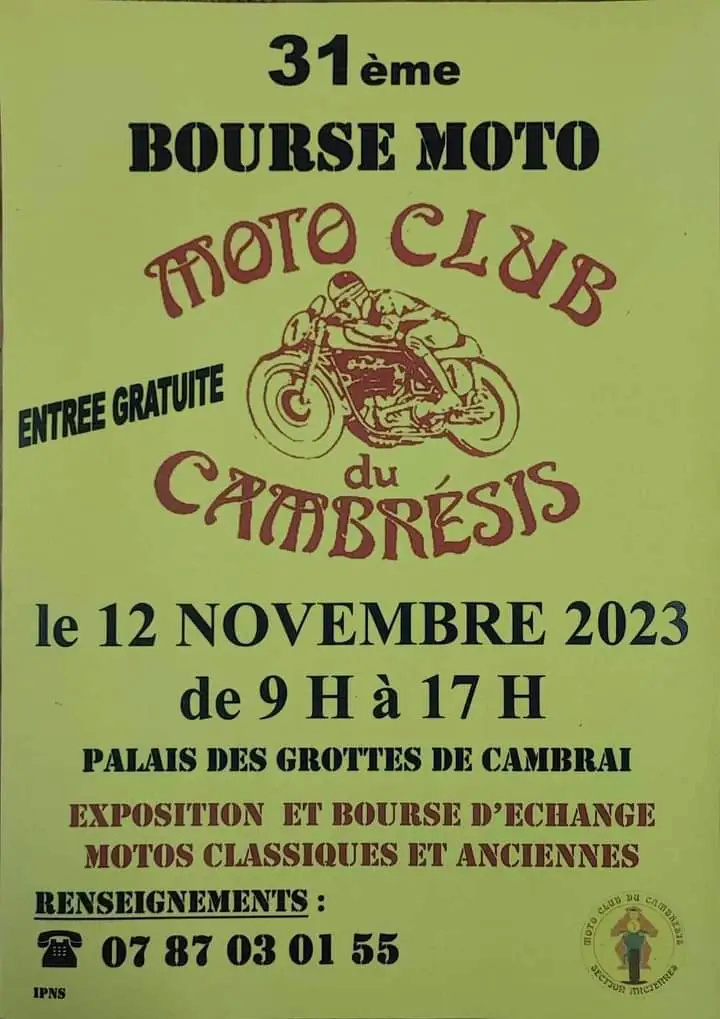 31 éme bourse moto aux palais des grottes à Cambrai (59) le 12/11/2023:ANNULE... Img_6710
