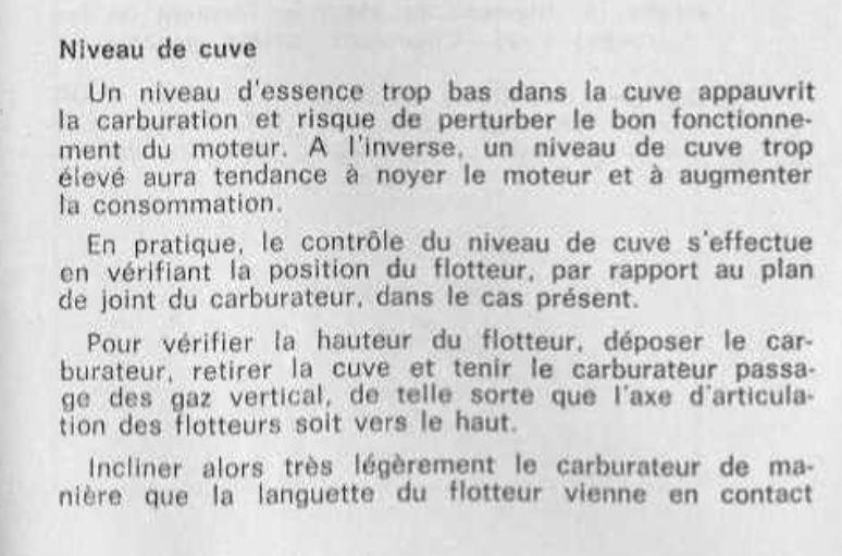 [R100/7 - 1978] regalge hauteur de cuve très difficile et carbu qui pissent Scree881