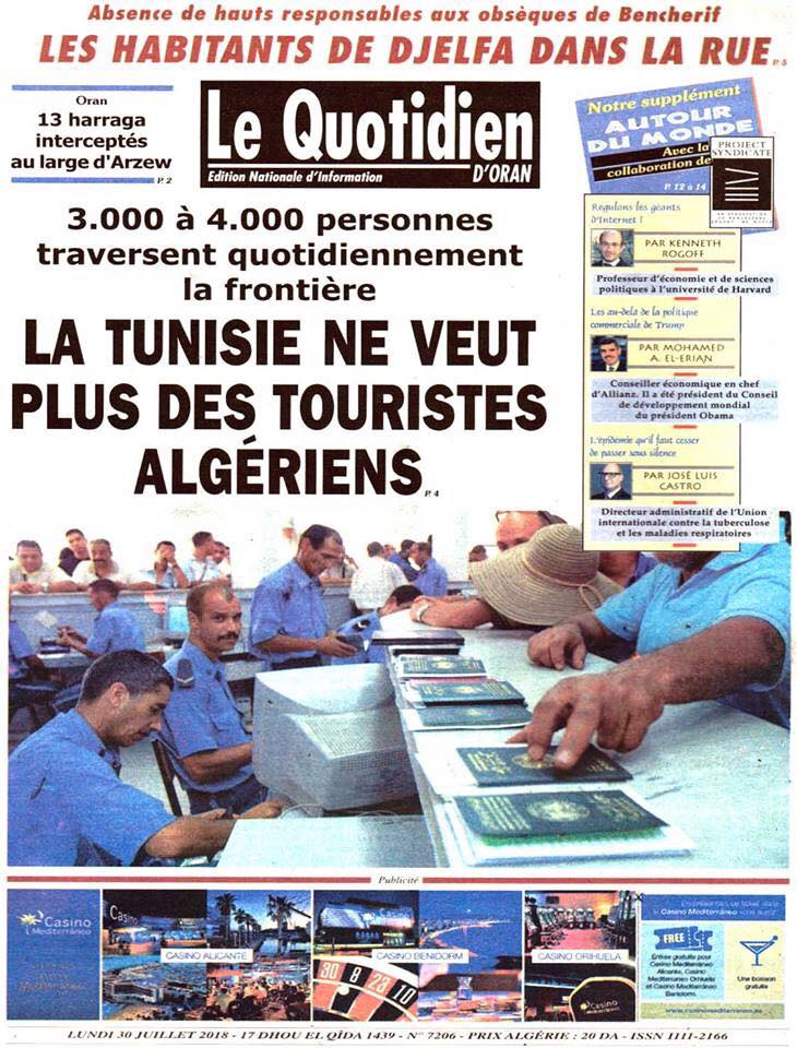 La Tunisie ne veut plus des touristes Algériens 10143