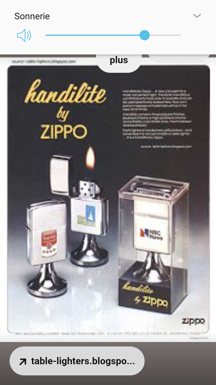 BRIQUET ZIPPO DE TABLE MODELE HANDILITE 1985 Screen84