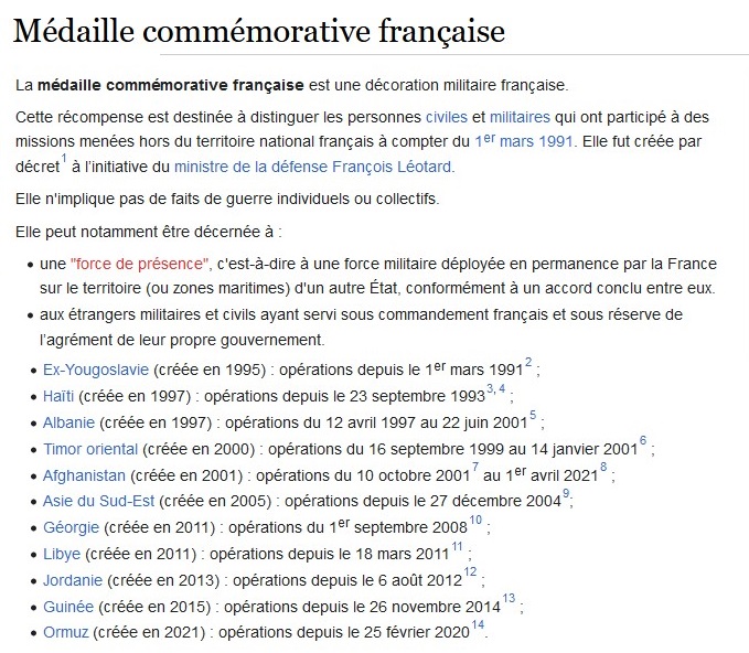 [LES TRADITIONS DANS LA MARINE] LE PORT DES DÉCORATIONS - Page 28 Medail19