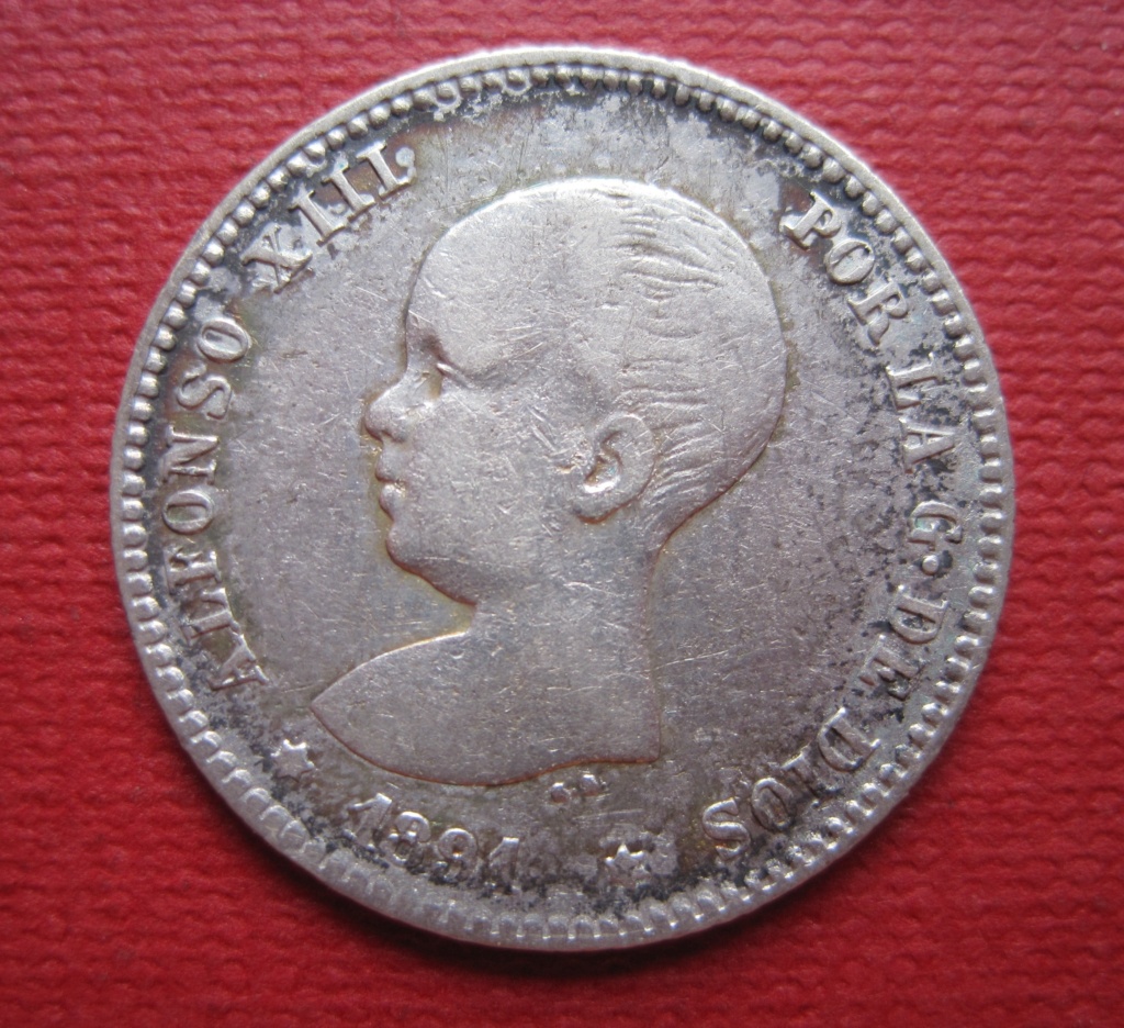 1 Pts de 1891 Alfonso XIII Ref10910