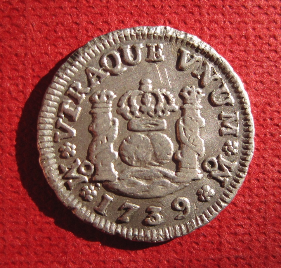 1/2 Real Columnario de Felipe V 1739 ceca Mexico Ref49910