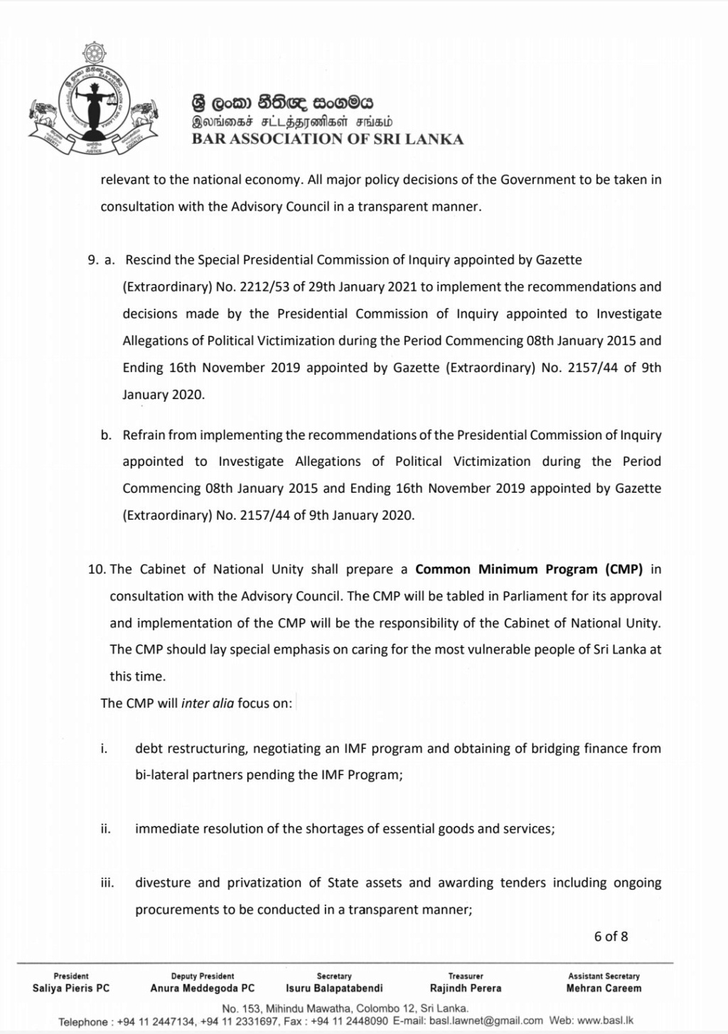 SriLankaEconomicCrisis - BASL proposal not likely to resolve the current economic crisis! 612