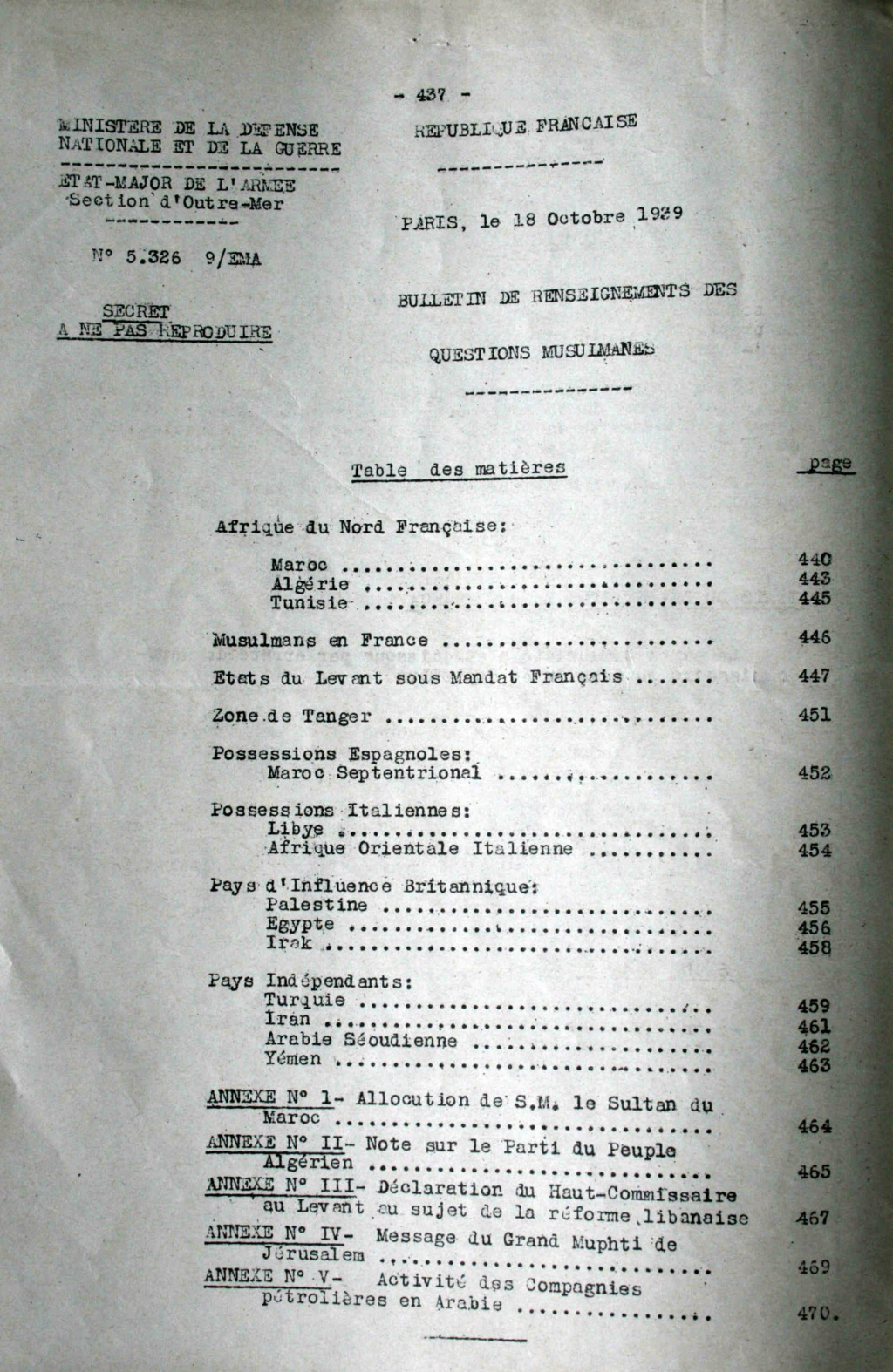 Bulletin de renseignements des questions musulmanes 18-10-1939 34_n_373