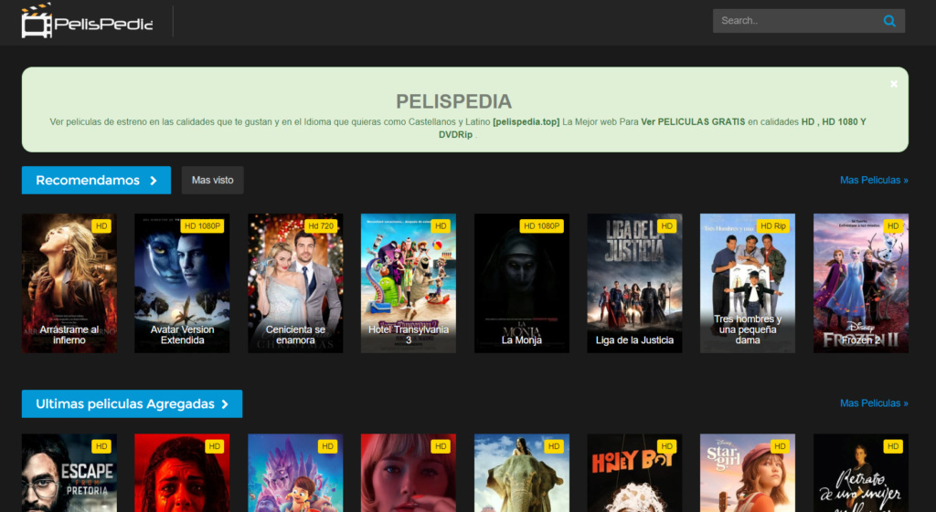 Alternativas a Pelispedia para ver pelis online Pelisp10