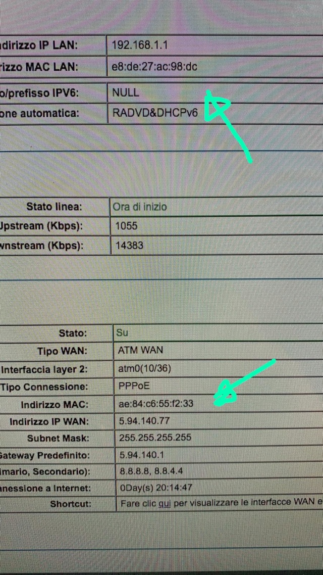 Connessione internet e voip con il 7530 e vodafone adsl2+ 20 mb. 473de010