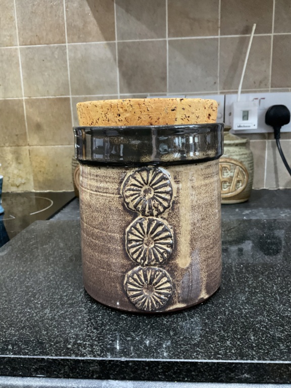 Brown glazed Storage jar impressed RDW mark 2e9d2d10