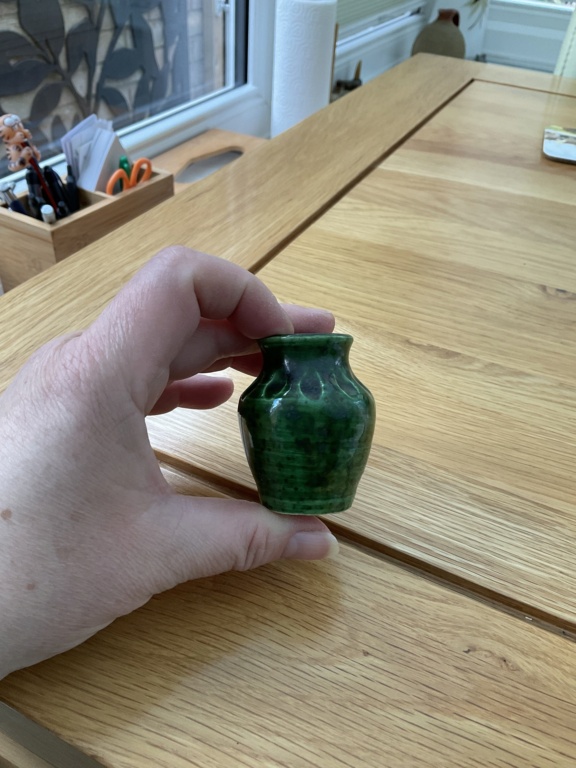 Vintage small green mini vase - PD mark 5b5aa410