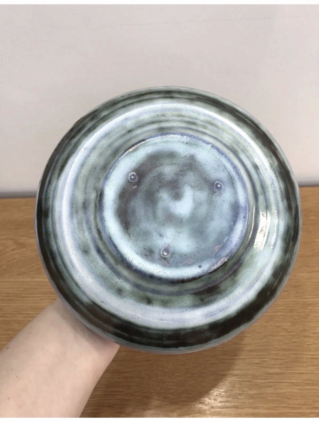 Mid-Century Blue Bottle Vase Img_0011