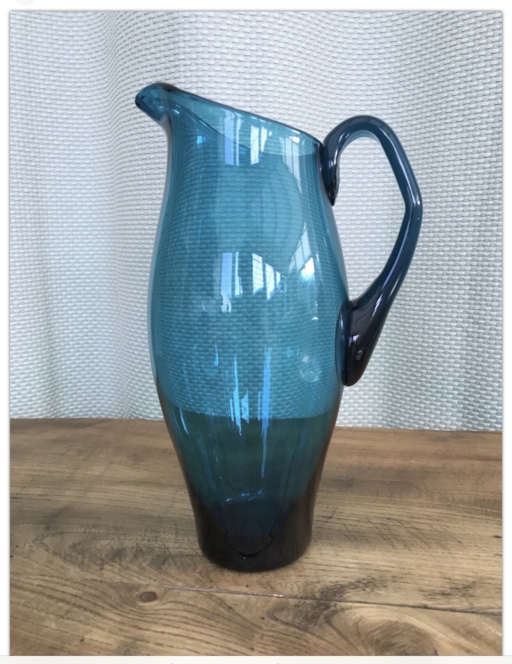 Turquoise Blue Mid-Century Jug Img_9610