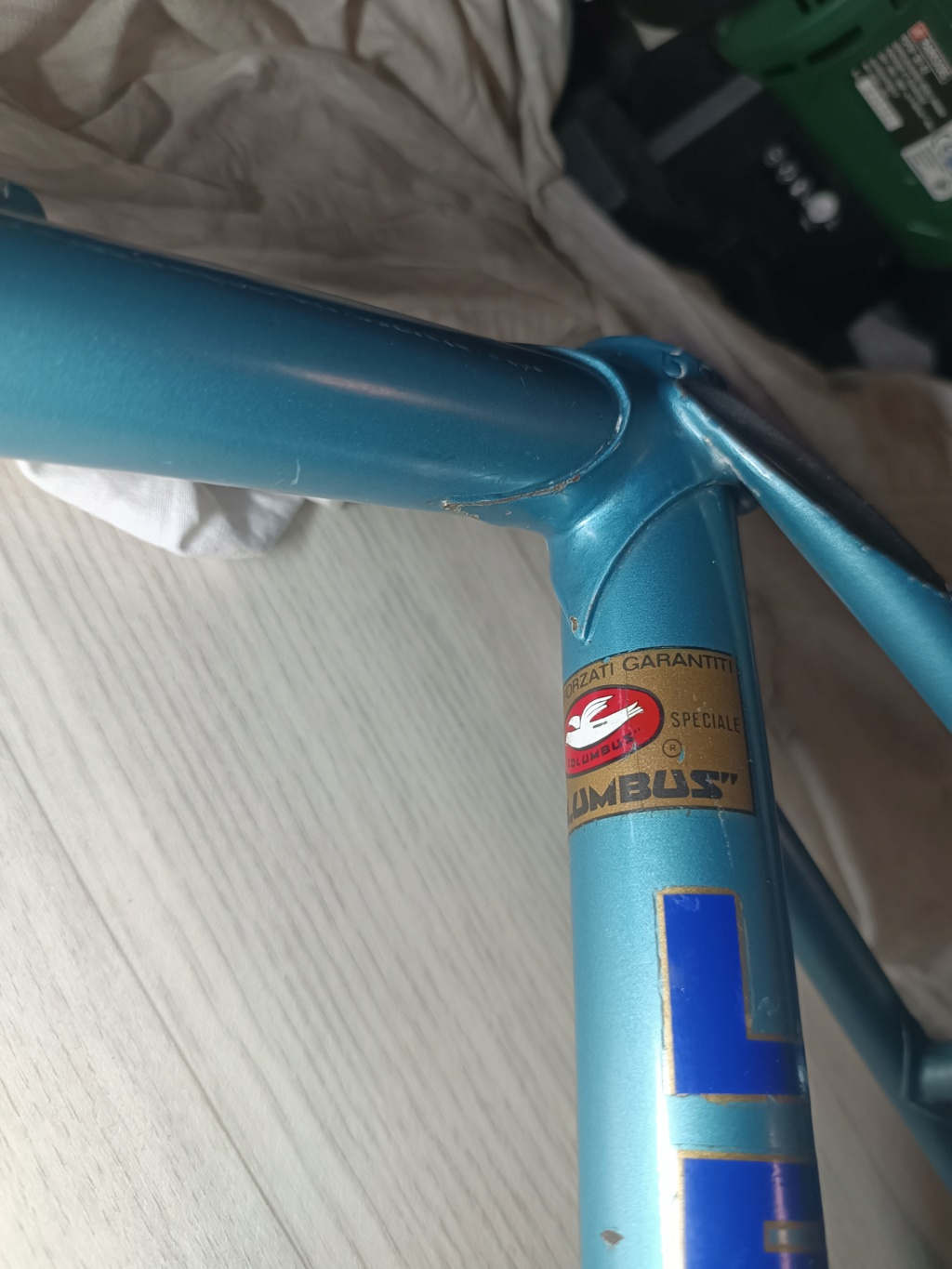 Vélo artisanal bleu en Columbus monté en campa nuovo / super record (restauration terminée) Img_2556