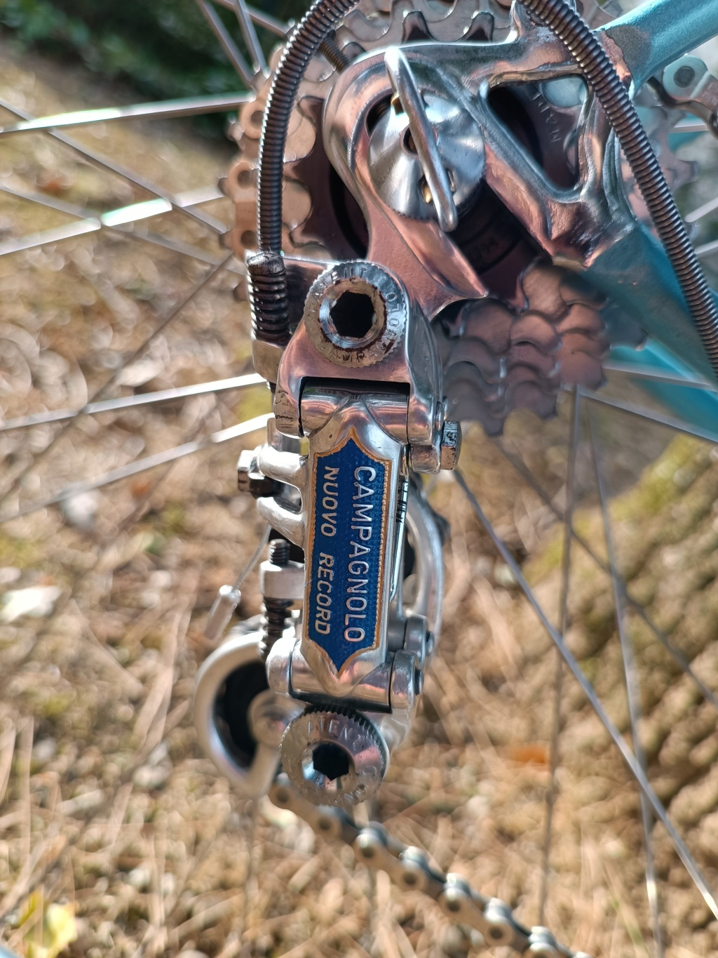 Vélo artisanal bleu en Columbus monté en campa nuovo / super record (restauration terminée) Img_2568