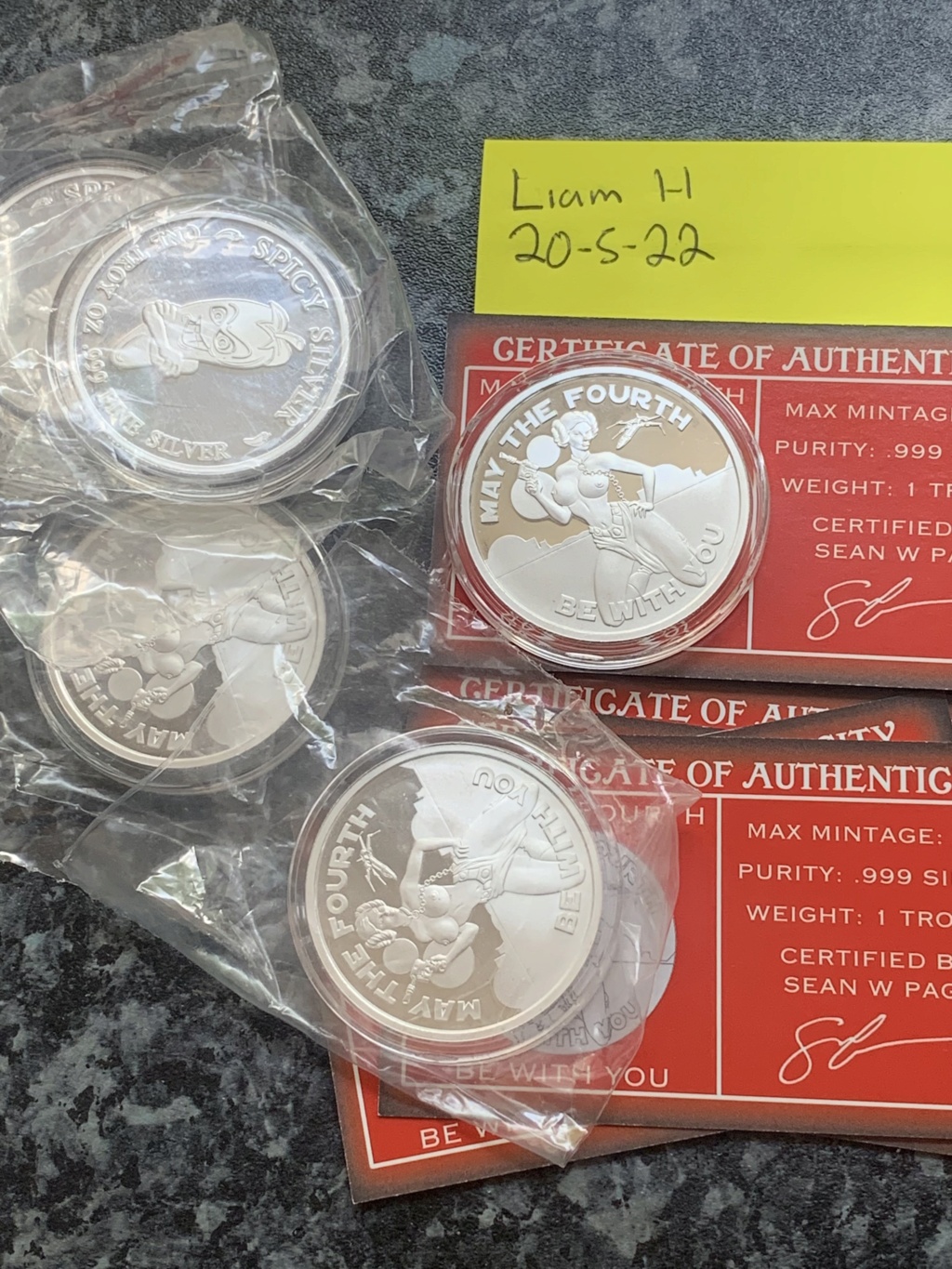 Spicy silver - may the fourth be with you 1oz .999 rounds 55 each posted SF  3fc67410