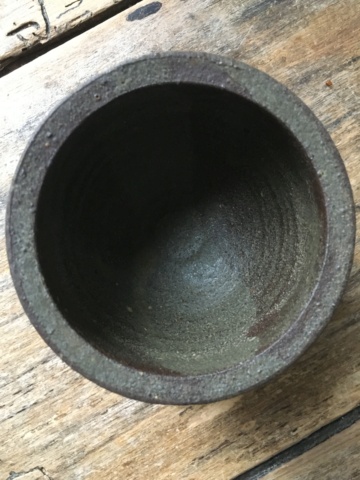 Small stoneware vessel - mark to base illegible... 03ba8d10
