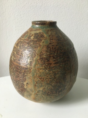 Unusually glazed ovoid vase. No marks. Hoping form and glaze rings a bell! 33313010