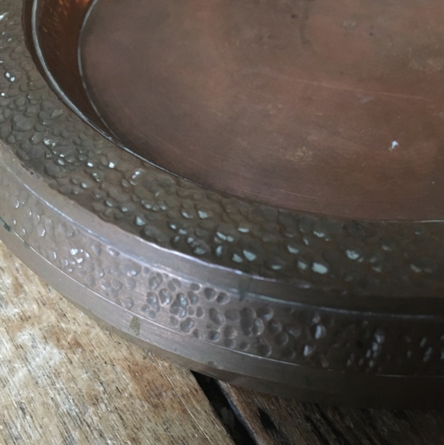 Copper and Brass Small Shallow Dish. No marks  737a7210