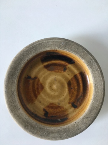 Small stoneware dish with PC mark - Peter Curtis, Millbrook Pottery 776a1510