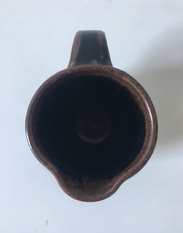 Small tenmoku jug. Poss sig with cross-hatch symbol to base. Trying to ID 7d5fb210