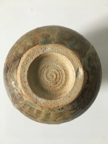 Unusually glazed ovoid vase. No marks. Hoping form and glaze rings a bell! B1bba910