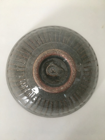 Small raku vase. Black clay, W mark to ID Ba236710