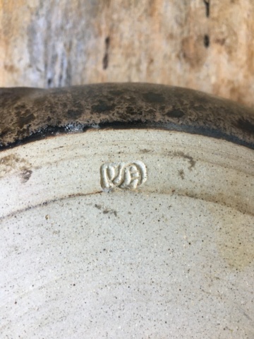 Stoneware Handled Bowl - Impressed Mark to Base - Eric Stockl  Img_2318