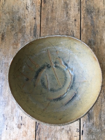 Modernist High Footed Bowl with Heiroglyphic/ Symbolic Decoration to ID Img_2512
