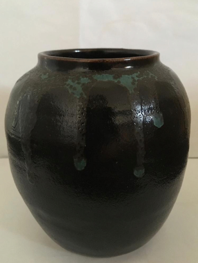 Trying to ID a tenmoku(?) glazed drip stoneware vessel, K mark Img_2714